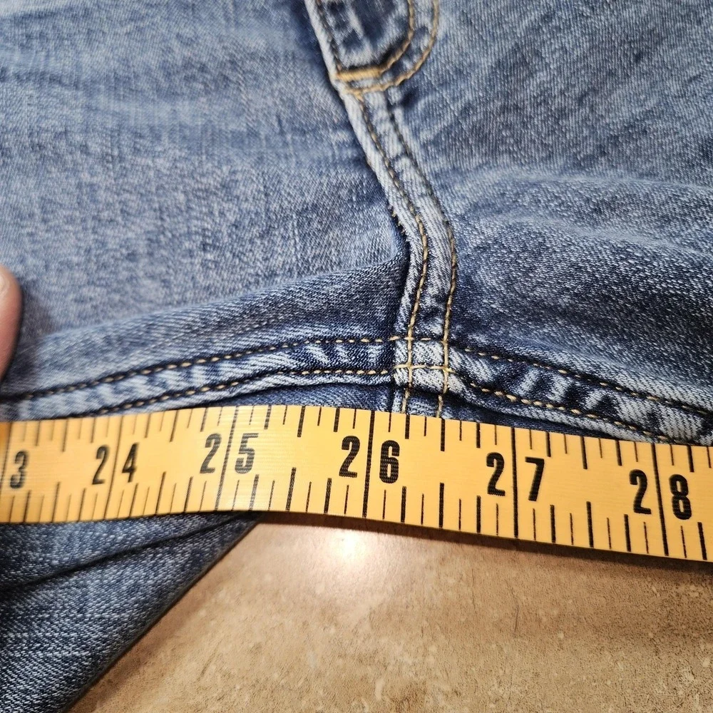 Abercrombie‎ Kids Jeans Tween Girls 13/14 Short Blue Low Rise Bootcut Studded